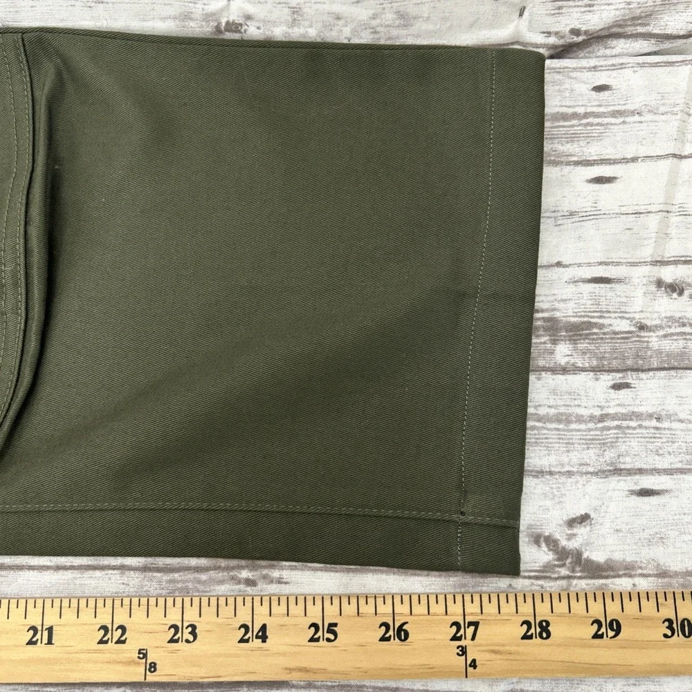Edgevale Pants Mens 32x28 Green Canvas Chino USA Made Workwear Outdoor Utility